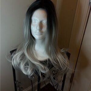 Black and Gray Ombre Wig